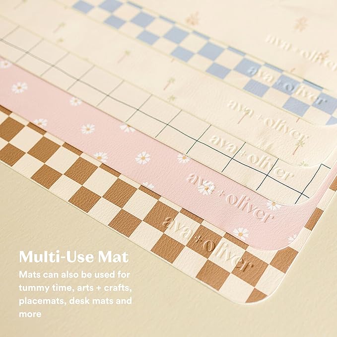 Ava + Oliver Vegan Leather Baby Changing Mat - Image 5