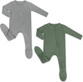 HAPIU Rayon from Bamboo Baby Footed Pajamas, 2 Way Zipper YKK, Footie by HAPIU