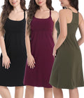 SUIEK 3-Pack Maternity Nursing Nightgown Cotton Breastfeeding Dress Pregnancy by SUIEK