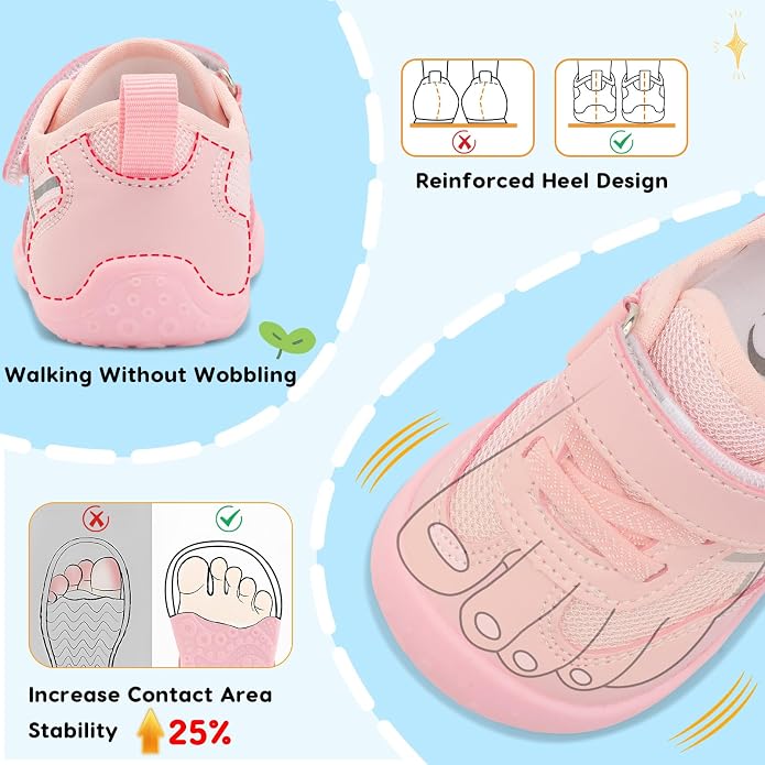 Scurtain Baby Shoes Boy Girl First Walking Shoe Infant Crib Breathable Sneakers - Image 3