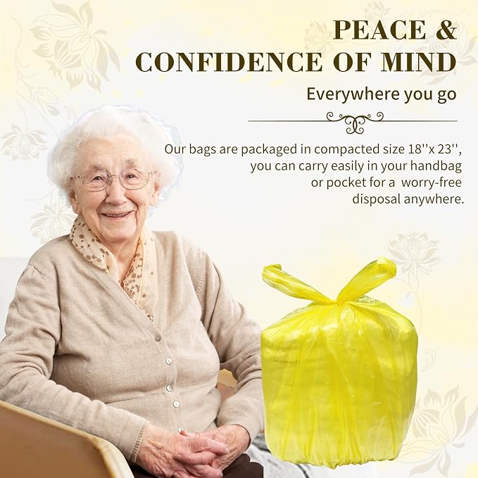 Large Adult Diaper Disposal Bags, Lemon Scented, Waste Disposal - Image 2