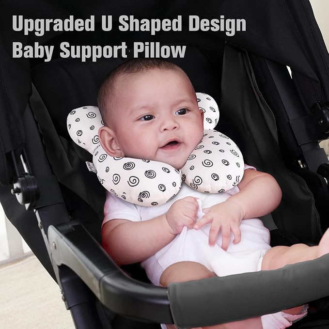 KAKIBLIN Baby Neck Pillow, Baby Head Pillow, Upgraded Travel Support Pillow - Image 3