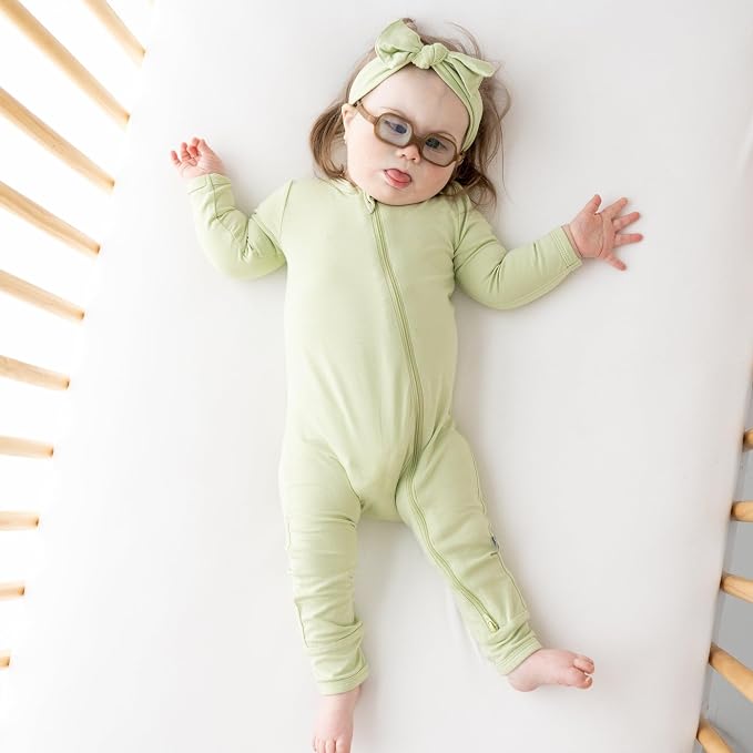 KYTE BABY Unisex Rayon Made From Bamboo Zippered Rompers 0-24 Months - Image 2