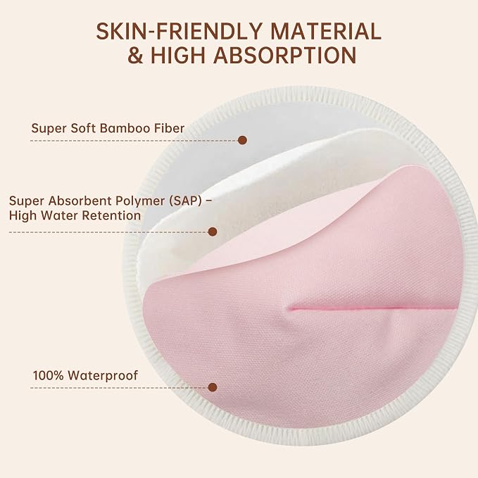 Nimiah Reusable Nursing Pads, Organic Breast Pads - Image 2