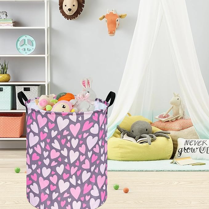 Round Laundry Hamper Storage Basket Laundry Organizer Hamper Storage Bins - Image 2