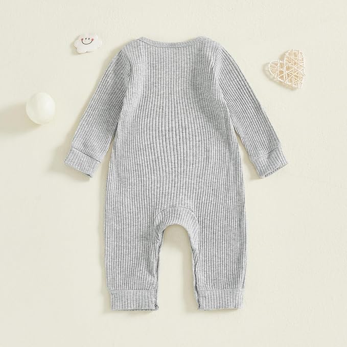 Fernvia Newborn Baby Boy Clothes Letters Print Bodysuit 3 6 9 12 18 Months Long - Image 4