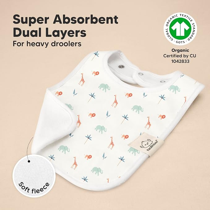 KeaBabies 8-Pack Organic Baby Bibs - Image 4