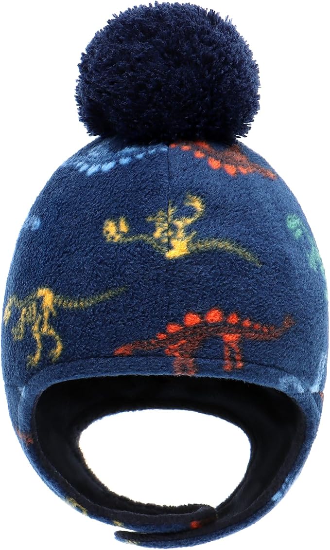 Baby Beanie Hat Pom Full Hood Hat Toddler Winter Hat Fleece Earflap Cap by Otoyzy