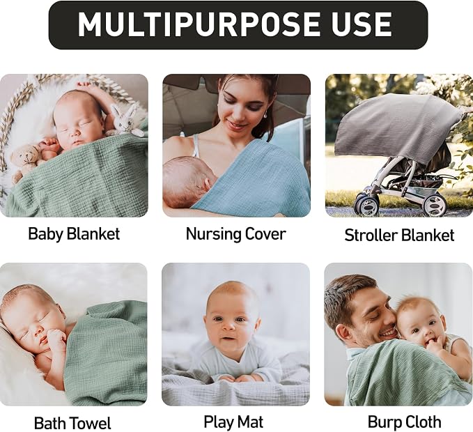GLLQUEN BABY Muslin Swaddle Blankets - Image 5