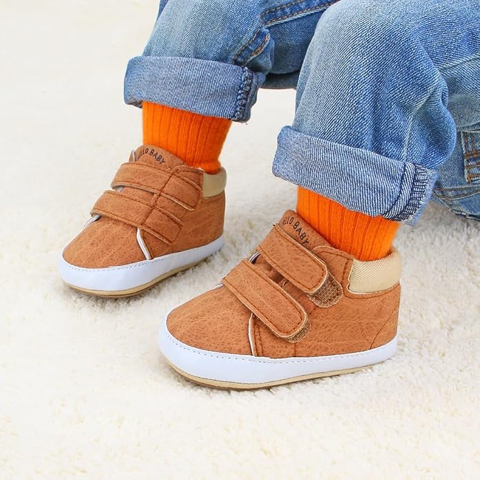 Clowora Baby Boys Girls Shoes Non-Slip Rubber Sole Sneakers Infant First - Image 5