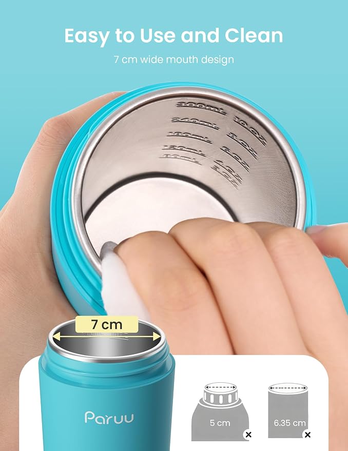 Paruu Portable Bottle Warmer for Travel, Easy-Clean Wide Mouth, Portable Milk - Image 3