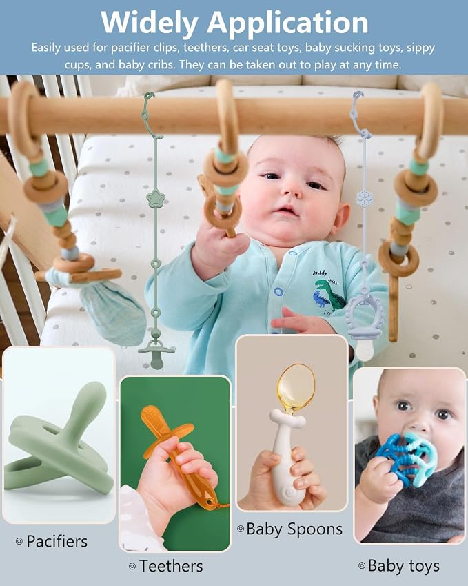 6 Pack Silicone Baby Toy Straps - Image 6