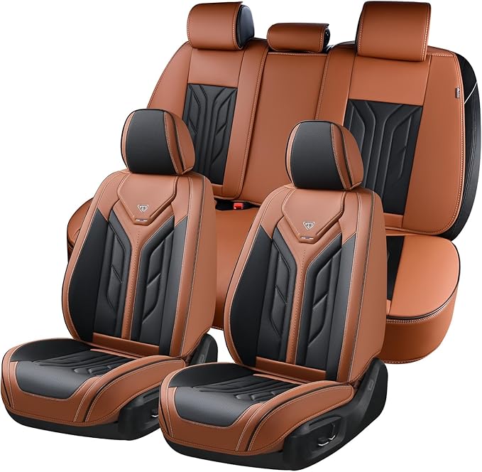 Coverado Seat Covers, Car Seat Covers Full Set, Leather Seat Covers by COVERADOAUTO