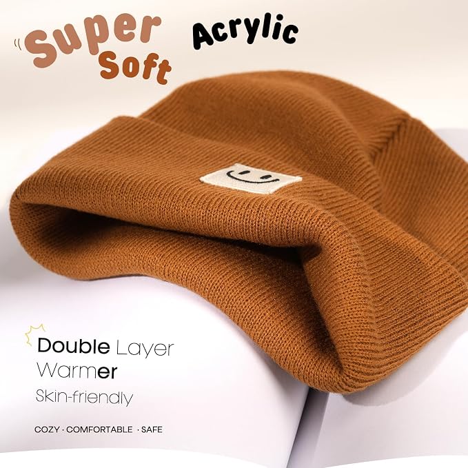 FURTALK Baby Beanie Cute Toddler Winter Hat Knit Boys Girls Warm 2 Pack Kids - Image 2
