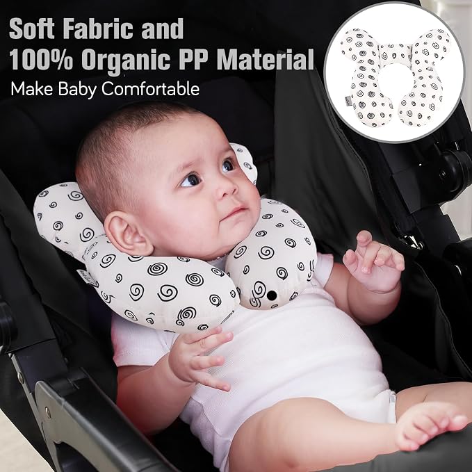 KAKIBLIN Baby Neck Pillow, Baby Head Pillow, Upgraded Travel Support Pillow - Image 2
