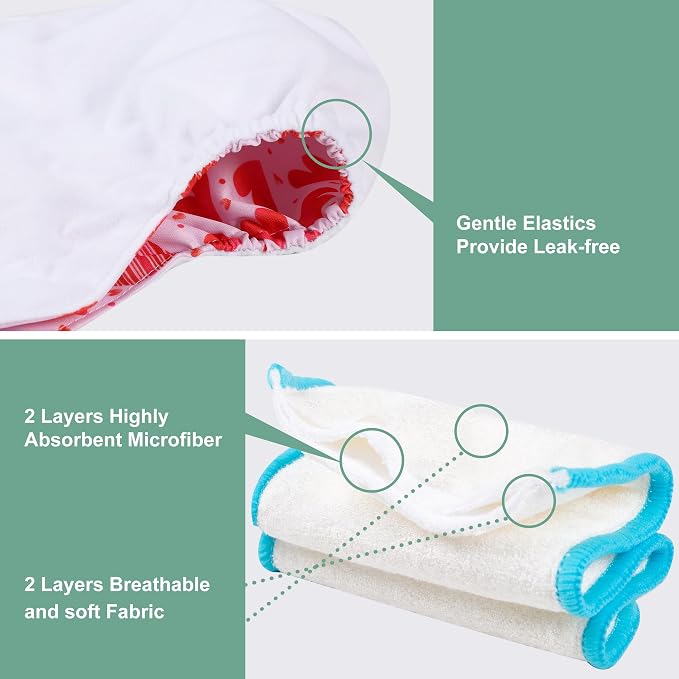 Wegreeco Cloth Diapers 6 Pack - Image 4