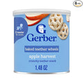 Gerber Baked Teether Wheels, Apple Harvest Crunchy Teether Snack, Baby Crackers by Gerber