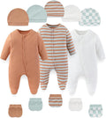 Fashion Baby Boy Girl Clothing Set Cotton Soft 3-Piece Long Sleeve Button by falianni