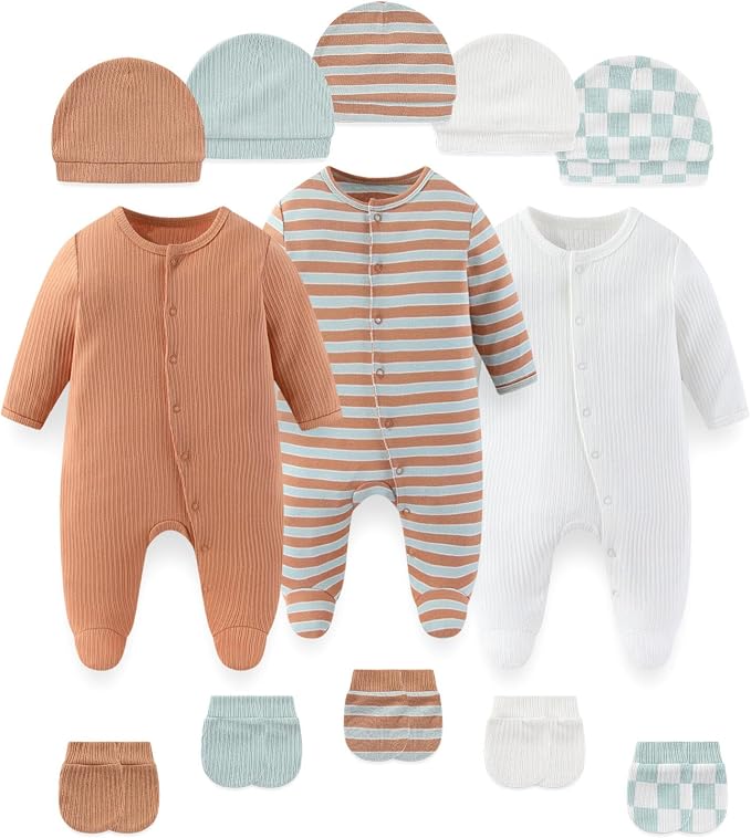 Fashion Baby Boy Girl Clothing Set Cotton Soft 3-Piece Long Sleeve Button by falianni