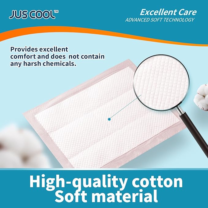 JUS COOL Baby Disposable Changing Pads, 18”x 24” Underpads Portable Diaper - Image 2