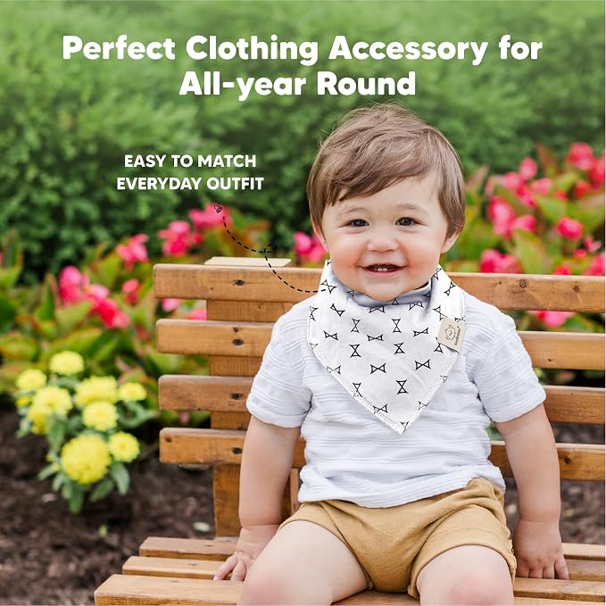 KeaBabies 10-Pack Organic Baby Bandana Bibs - Image 8