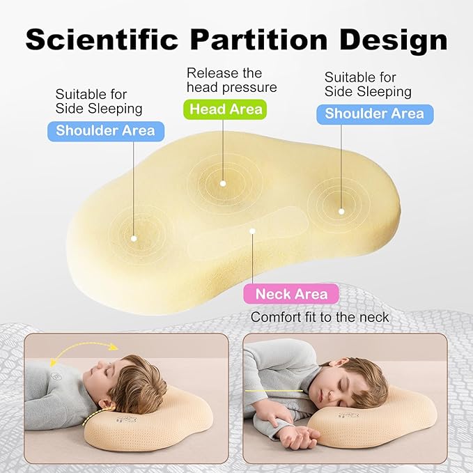 Reidio 1pc Toddler Silicone Pillow Breathable Toddler Pillow - Image 3