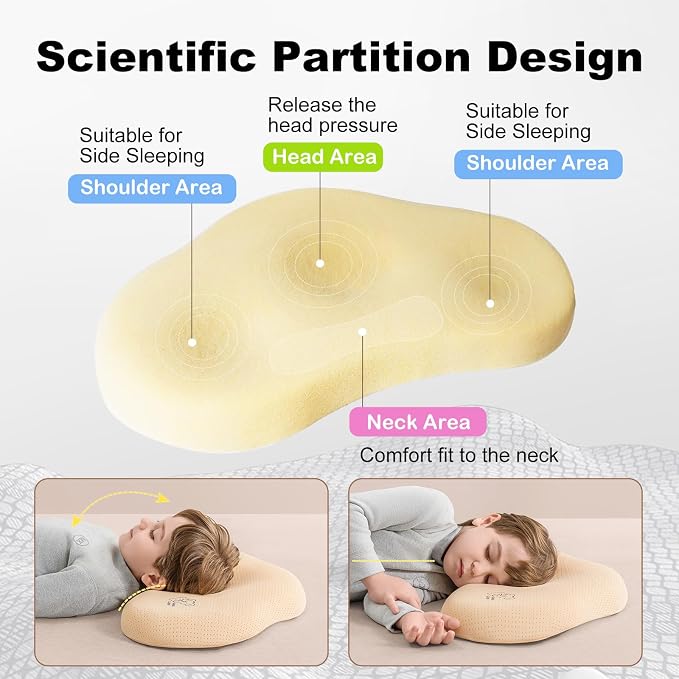 Reidio 1pc Toddler Silicone Pillow Breathable Toddler Pillow - Image 3