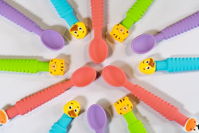 3-in-1 Silicone Baby Spoon Self Feeding 6+ Months - Image 8