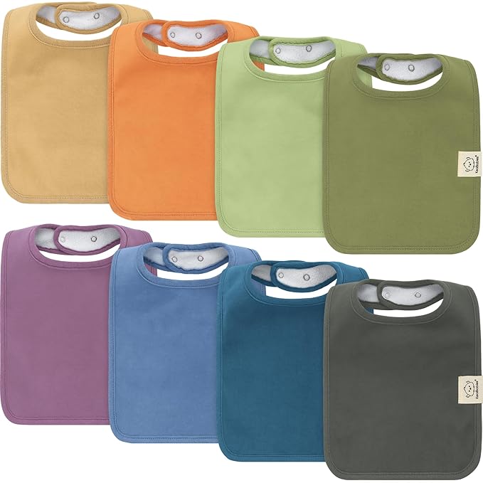 KeaBabies 8-Pack Organic Baby Bibs by KeaBabies
