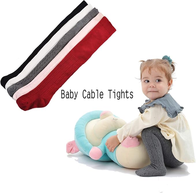 EPEIUS Baby Girl Tights Thick Cable Knit Leggings Stockings Cotton Pantyhose - Image 7