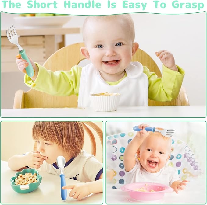 12PCS Toddler Forks & Spoons, Stainless Steel Baby Utensils, Kids Silverware - Image 6