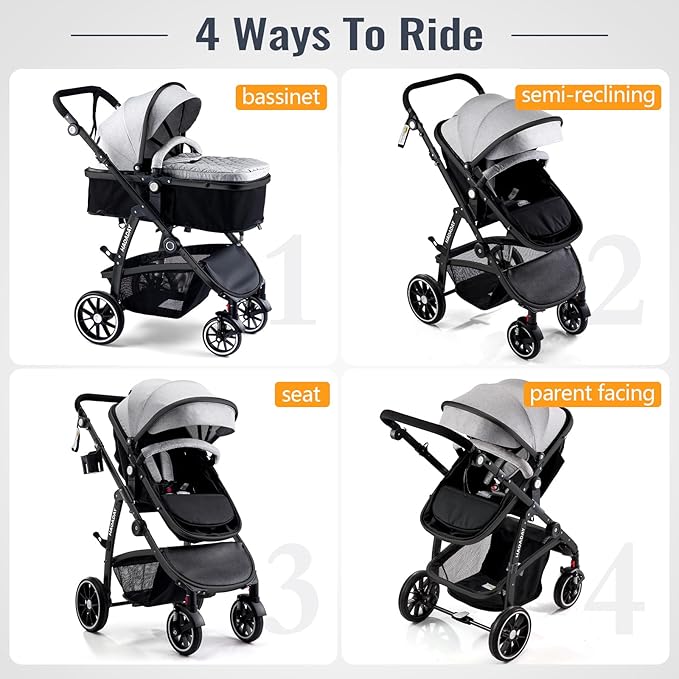 Baby Stroller, 2-in-1 Reversible ToddlerSeat - Image 2