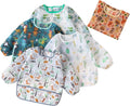 5 Pcs Long Sleeved Baby Toddler Bibs Waterproof Sleeved Bib 3-24 Months by HaimoBurg