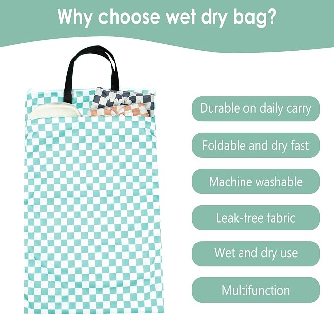 wegreeco Reusable Hanging Wet Dry Cloth Diaper Bag - Image 6