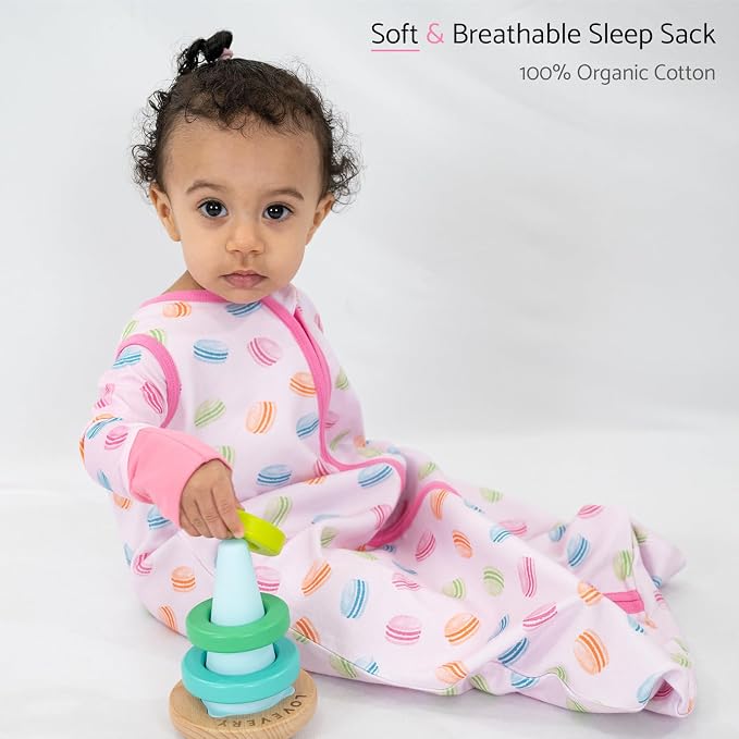 LollyBanks Baby Sleep Sack, 100% Cotton Wearable Blanket 2-Way Zipper Sleep - Image 2