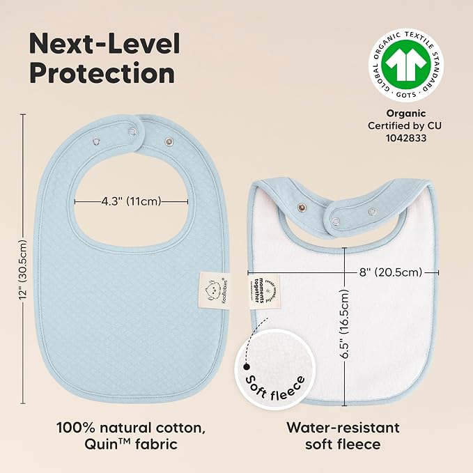 8-Pack Organic Baby Bibs for Girls, Boys - Image 3