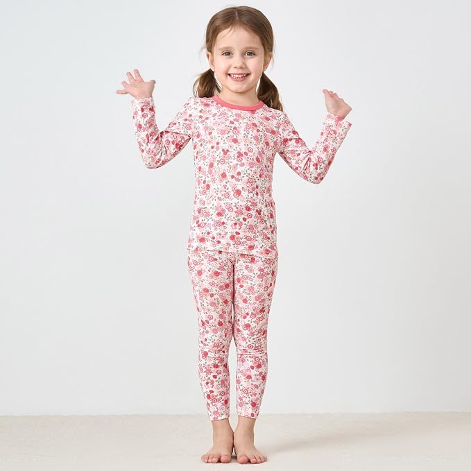 pureborn Baby Toddler Kids Viscose from Bamboo Pajamas Set Pjs 2pcs 18M-8Y - Image 3