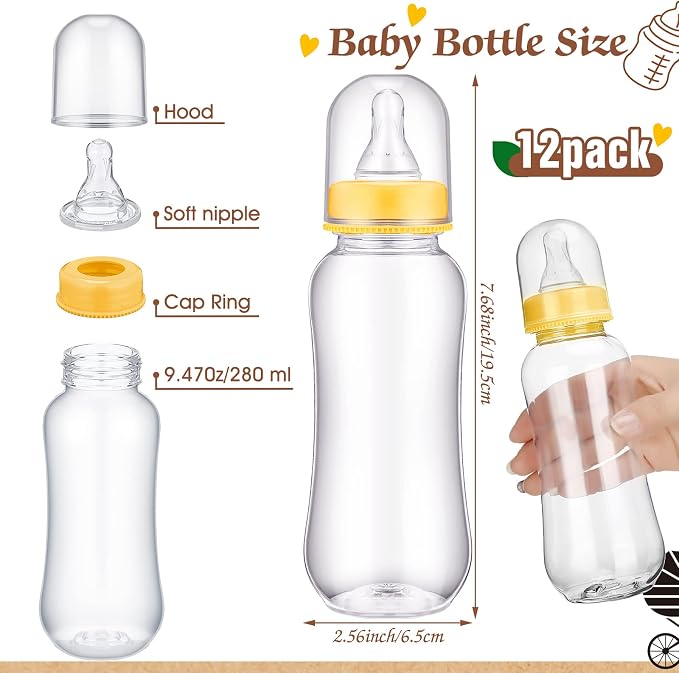 TrelaCo Cool Baby Shower Games Wooden Bottle Chug Sign Rustic Theme Gift Sets - Image 3