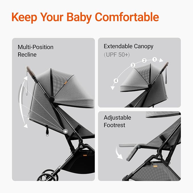 MAMAZING Lightweight Baby Travel Stroller - Image 7