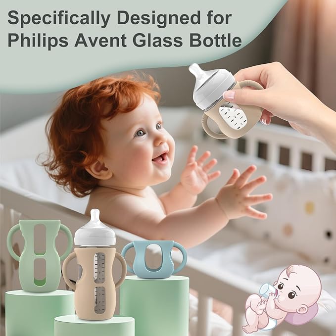 3PCS Philips Avent Glass Bottle Silicone Sleeves - Image 2