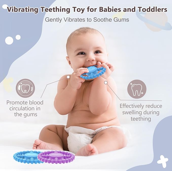 Vibrating Sensory Chew Toy, Teether Teething Toys - Image 3