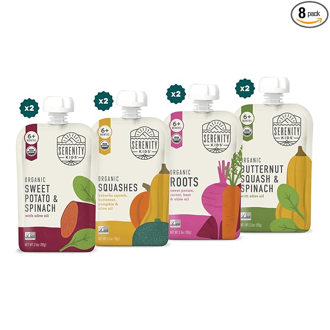 Serenity Kids 6+ Months Veggie Puree Organic Baby Food Pouches by SerenityKids