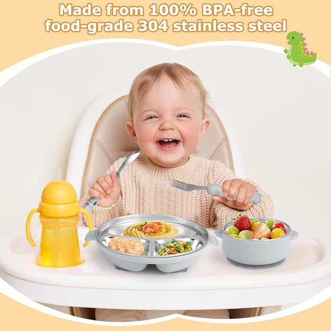 Stainless Steel Baby Plates - Image 5