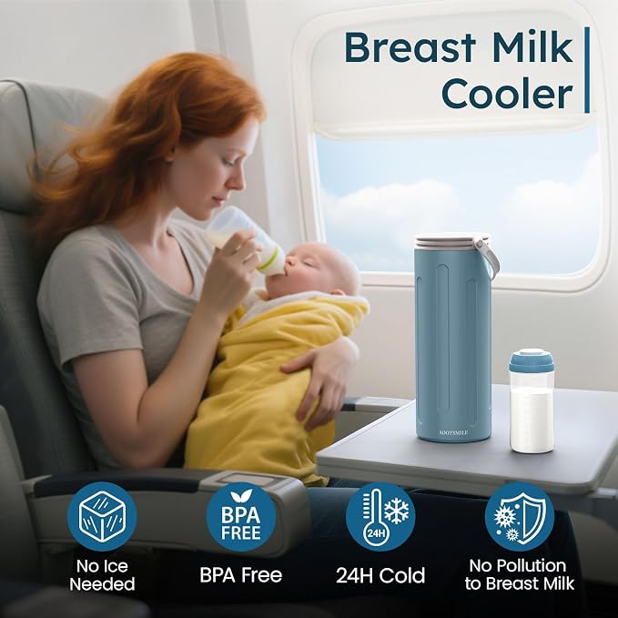 Portable Breast Milk Cooler for Travel, 22oz Large Capacity Breastmilk Chiller - Image 2