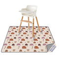 Blissful Diary Baby Splat Mat for Under High Chair, 50.4 x 50.4 Inch Wipeable by ForEveryBabysBetterLife