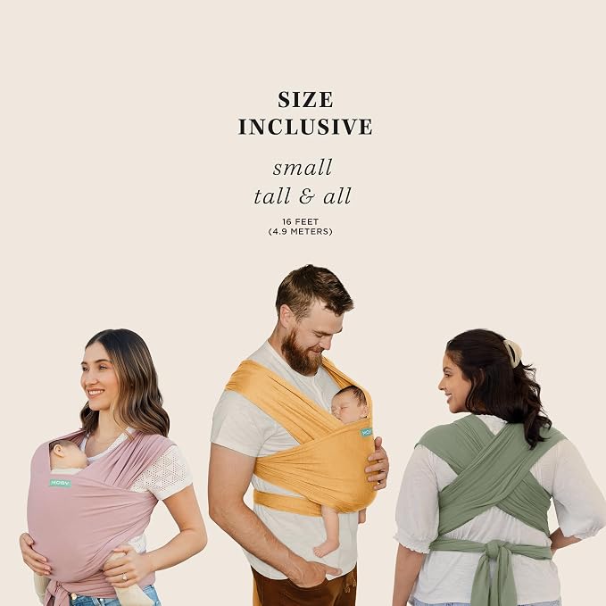 Moby Baby Wrap Carrier Classic for Newborns to Toddlers, Infant Sling Carrier - Image 8