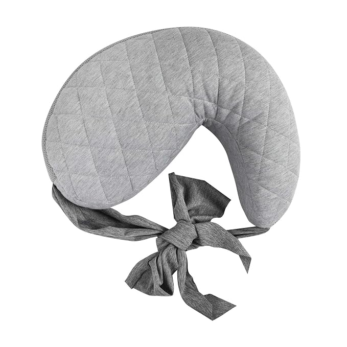 Boppy Anywhere Travel Nursing Pillow, Soft Gray, Plus Sized to Petite by TheBoppyCompany