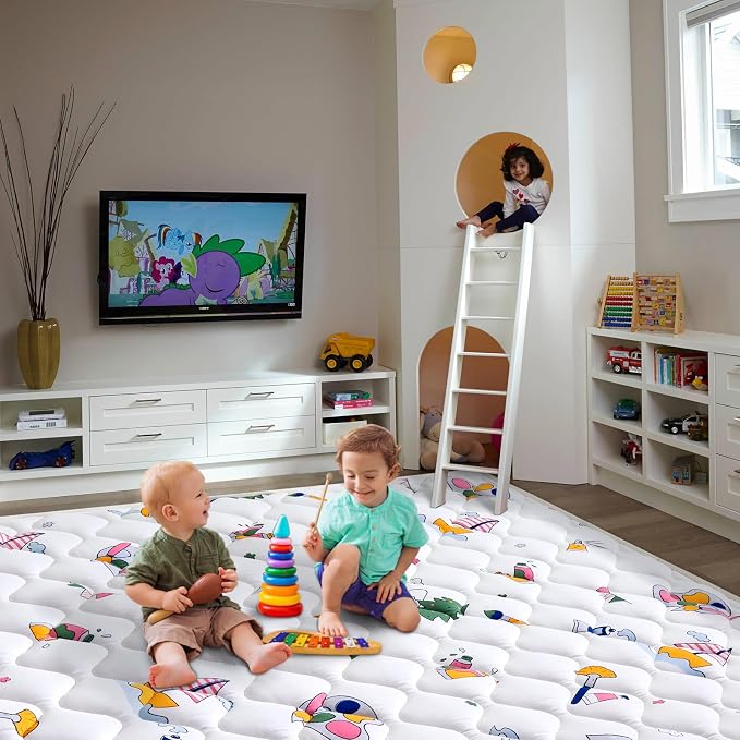 Baby Play Mat - 79" X 63", Premium Thicker Foam One-Piece Crawling Mat - Image 5