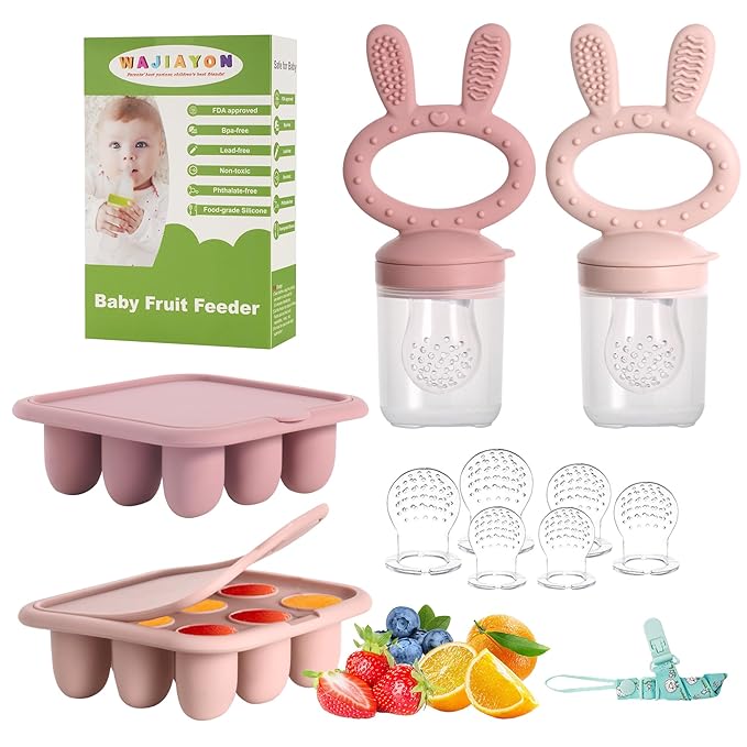 WAJIAYON Baby Breastmilk Popsicle Molds & Baby Fruit Feeder, Infant Food by WAJIAYON