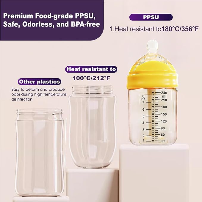 PPSU Nursing Baby Bottle, Newborn Bottles - Image 3